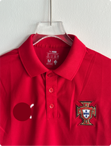TSHIRT PORTUGAL RED POLO EMBROIDERY PREMUM