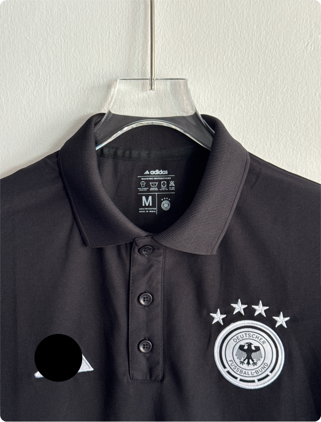 TSHIRT GERMANY BLACK POLO EMBROIDERY PREMIUM