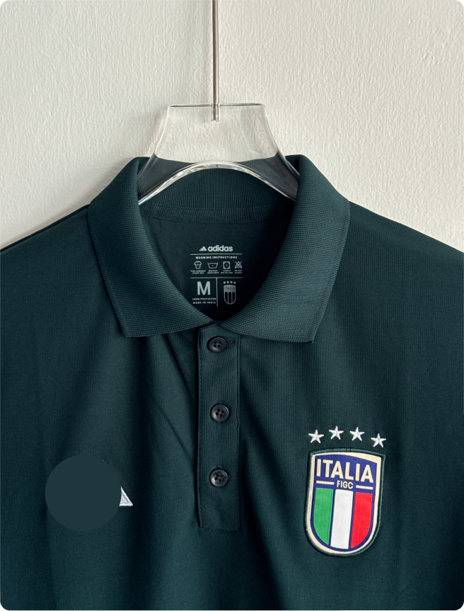 TSHIRT ITALY GREEN POLO EMBROIDERY PREMIUM