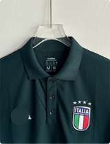TSHIRT ITALY GREEN POLO EMBROIDERY PREMIUM