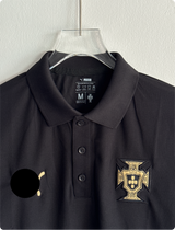TSHIRT PORTUGAL BLACK POLO EMBROIDERY PREMIUM