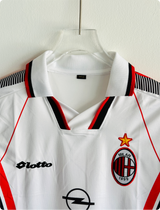 ACMILAN 1997-98 AWAY KIT MALDINI POLO EMBROIDERY PREMIUM