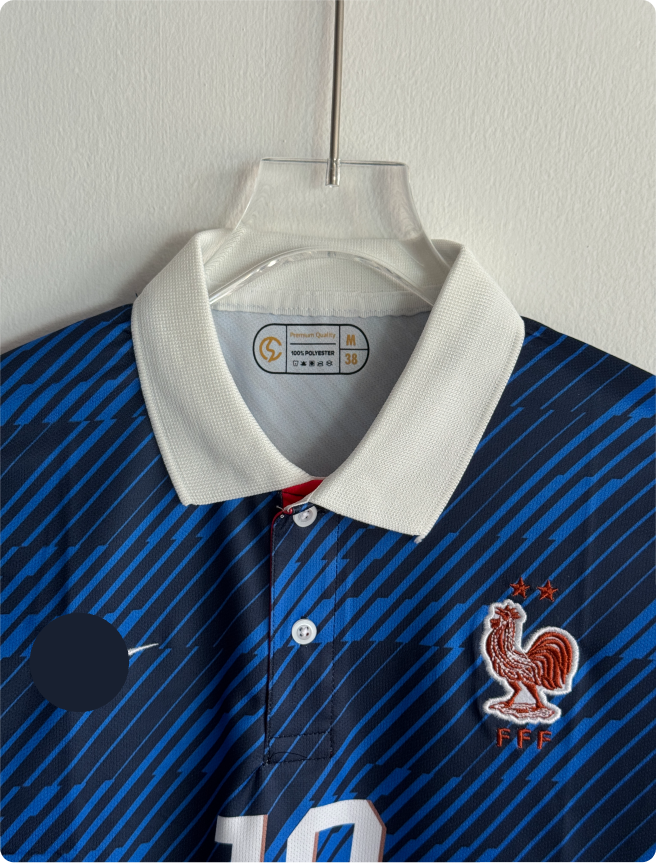 FRANCE 2026 HOME KIT MBAPPE FULLSLEEVE POLO EMBROIDERY