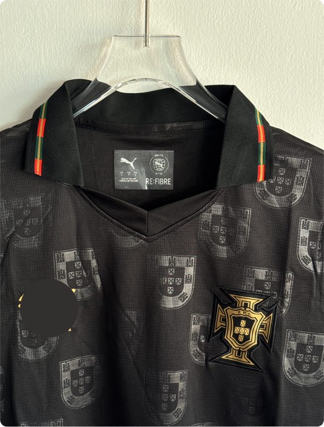 PORTUGAL 2026 BLACK KIT WITH SHORTS IMPORTED