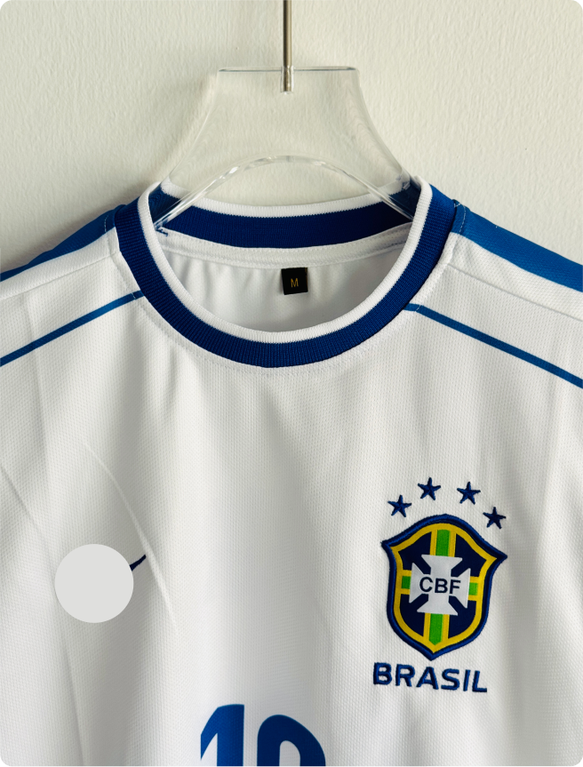 BRAZIL 1998 WHITE KIT NEYMER EMBROIDERY PREMIUM