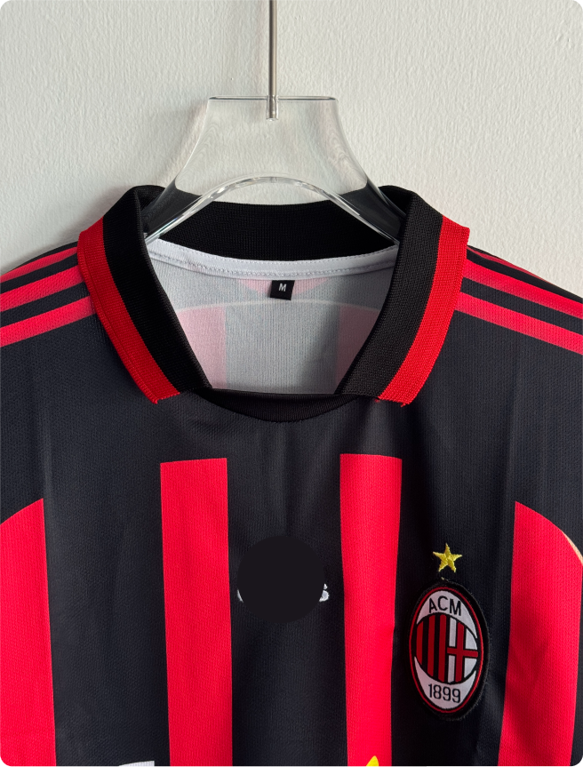 ACMILAN 2006-07 HOME KIT KAKA FIVESLEEVE POLO EMBROIDERY