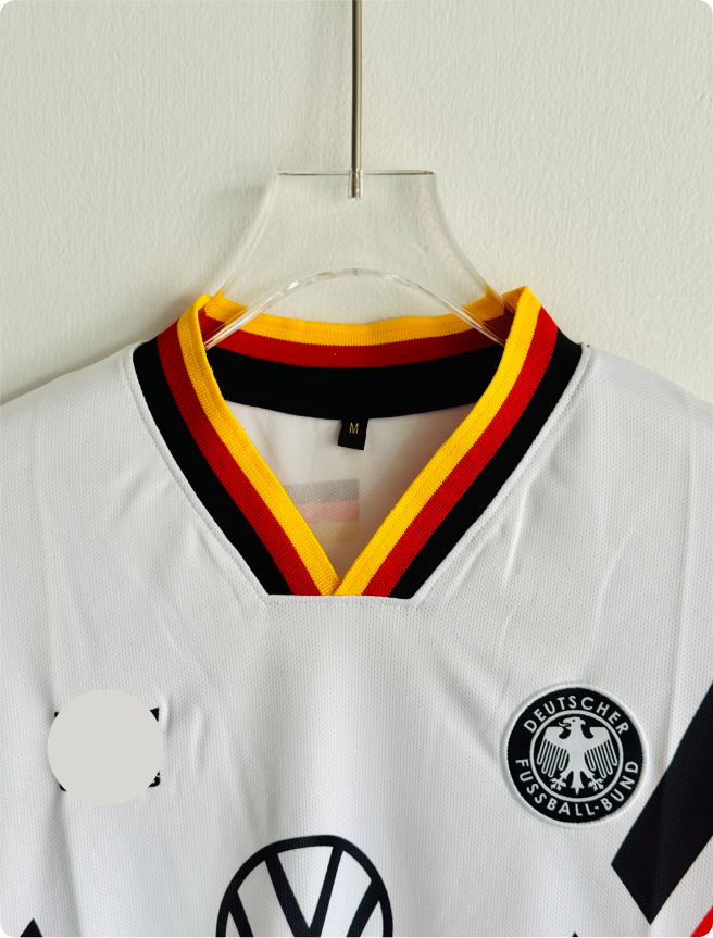 GERMANY 1996 HOME KIT BECKENBAUER FIVESLEEVE EMBROIDERY PREMIUM