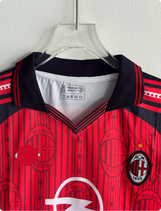 ACMILAN 1997-98 HOME KIT MALDINI POLO EMBROIDERY