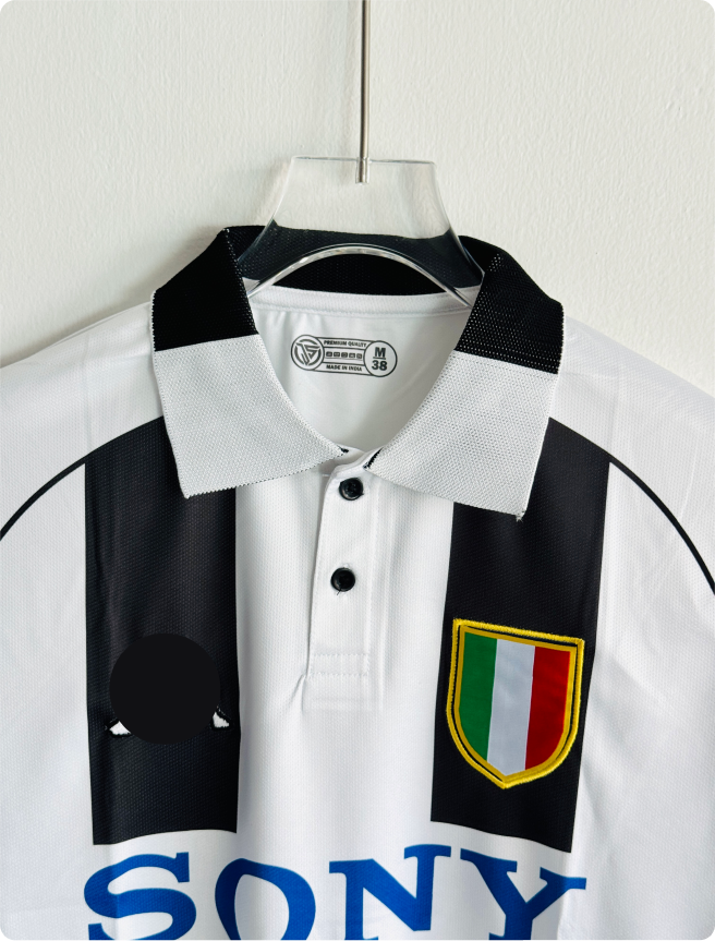 JUVENTUS 1997-98 HOME KIT ZIDANE POLO EMBROIDERY