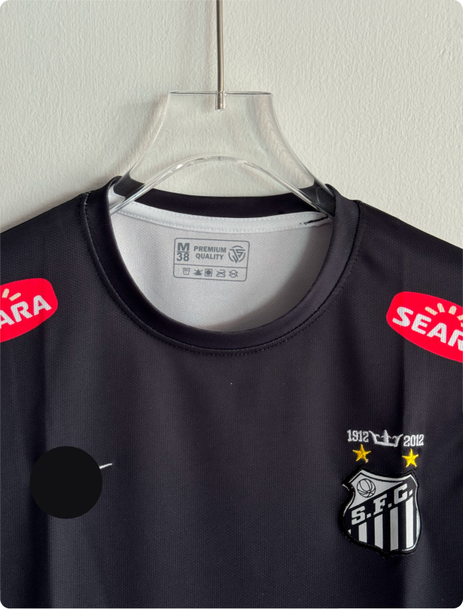 SANTOS 2012 BLACK KIT NEYMER EMBROIDERY