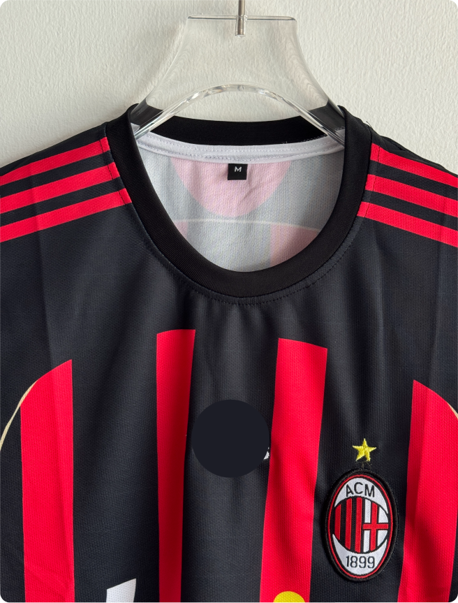 ACMILAN 2006-07 HOME KIT MALDINI EMBROIDERY