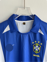 BRAZIL 2002 AWAY KIT RONALDO POLO EMBROIDERY PREMIUM