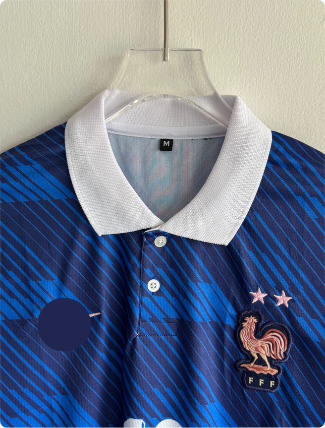FRANCE 2026 HOME KIT MBAPPE POLO EMBROIDERY