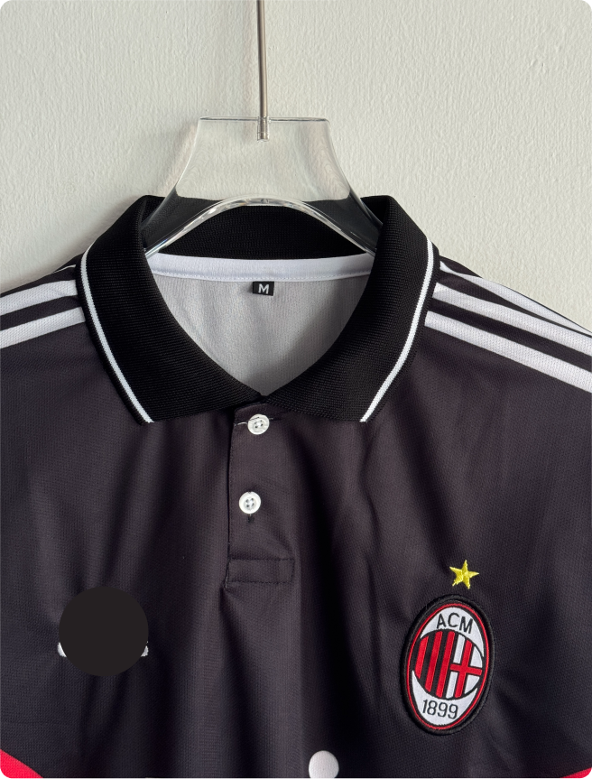 ACMILAN 2007 AWAY SPECIAL EDITION KIT MALDINI FIVESLEEVE POLO