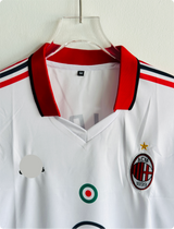 ACMILAN 2003-04 AWAY KIT MALDINI POLO EMBROIDERY