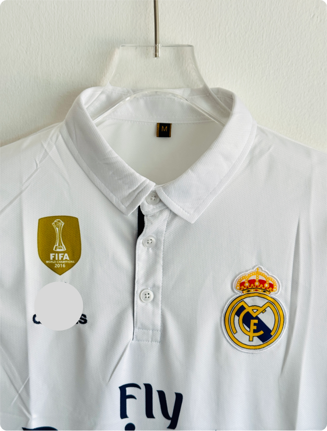 REAL MADRID 2016-17 HOME KIT RONALDO POLO EMBROIDERY PREMIUM