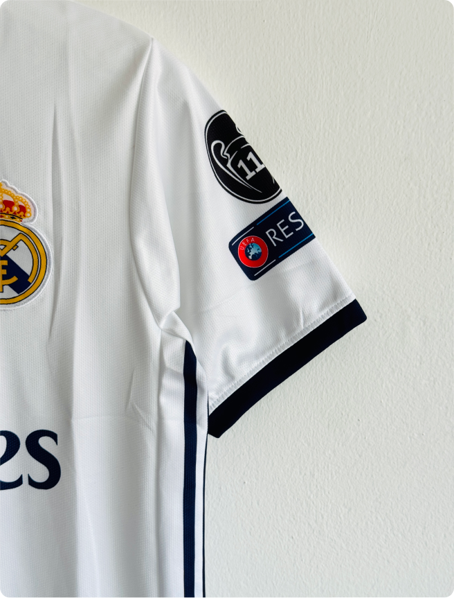 REAL MADRID 2016-17 HOME KIT RONALDO POLO EMBROIDERY PREMIUM