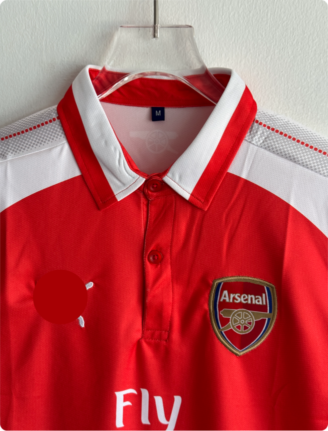 ARSANEL 2017-18 HOME KIT OZIL POLO EMBROIDERY PREMIUM