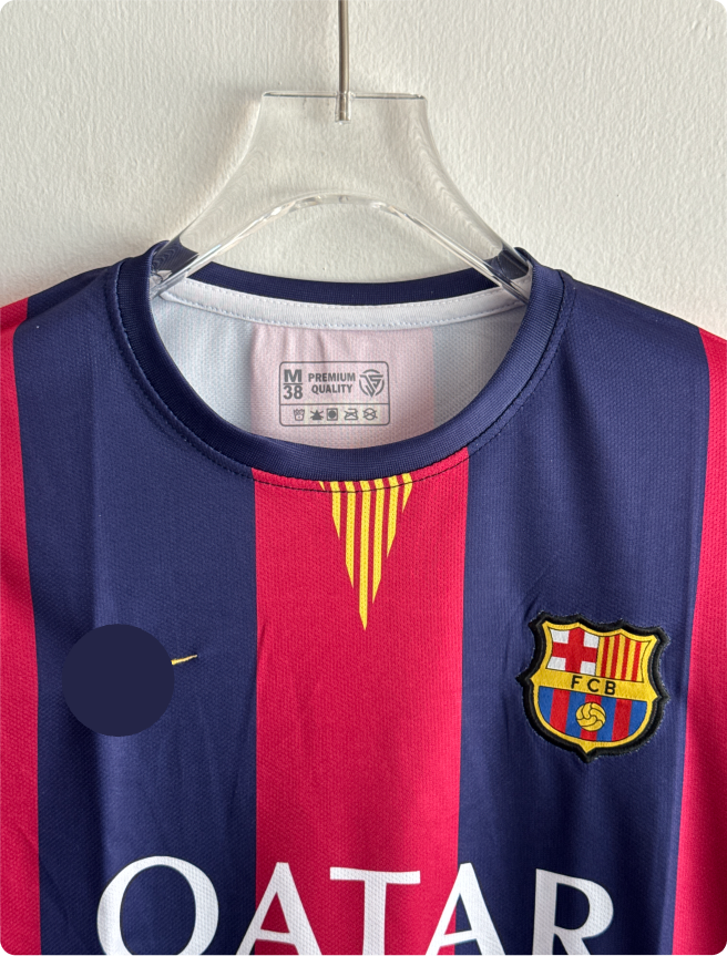 BARCELONA 2014-15 HOME KIT MESSI FULLSLEEVE EMBROIDERY