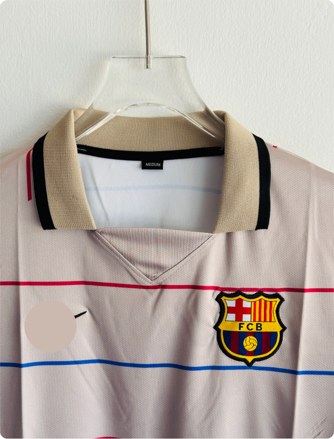 BARCELONA 2003-04 AWAY KIT MESSI POLO EMBROIDERY PREMIUM