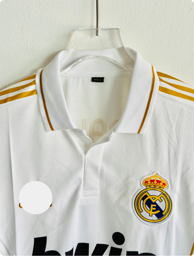 REAL MADRID 2011-12 HOME KIT RONALDO FULLSLEEVE POLO EMBROIDERY PREMIUM