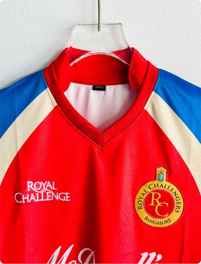 RCB 2011 IPL KIT AB DE VILLIERS POLO EMBROIDERY PREMIUM