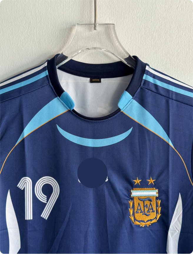 ARGENTINA 2006 HOME KIT MESSI EMBROIDERY PREMIUM