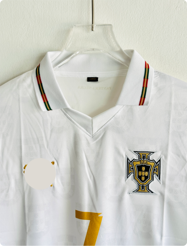 PORTUGAL 25-26 WHITE KIT RONALDO POLO EMBROIDERY PREMIUM