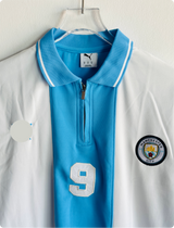TSHIRT MANCHESTER CITY POLO EMBROIDERY WITH ZIP PREMIUM