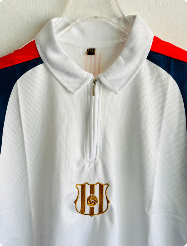 BARCELONA VINTAGE KIT FIVESLEEVE POLO EMBROIDERY WITH ZIP PREMIUM