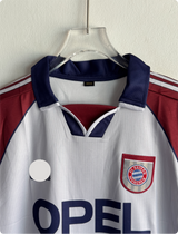 BAYERN MUNICH 1998-99 AWAY KIT MATTHAUS FIVESLEEVE POLO EMBROIDERY PREMIUM