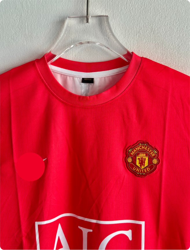 MANCHESTER UNITED 2007-08 HOME KIT RONALDO EMBROIDERY PREMIUM