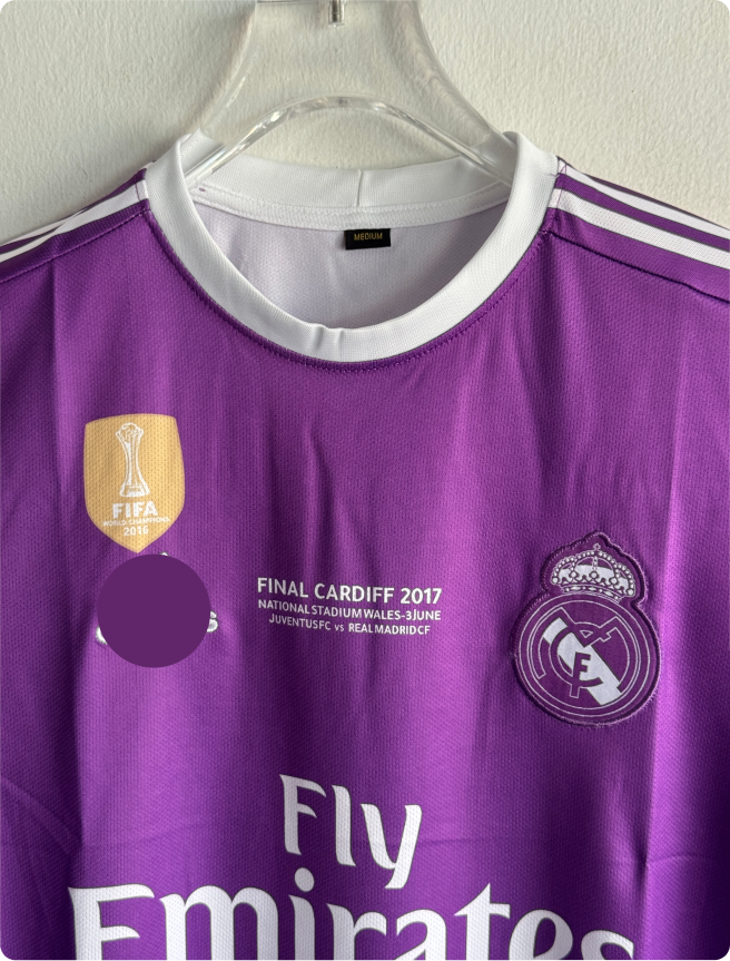 REAL MADRID 2016-17 AWAY KIT RONALDO EMBROIDERY PREMIUM