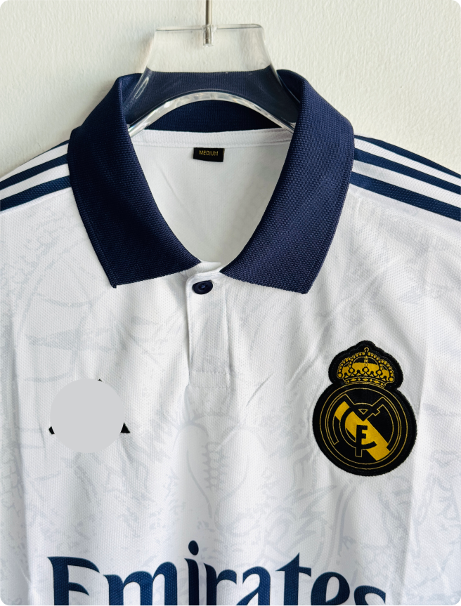 REAL MADRID WHITE DRAGON KIT POLO EMBROIDERY PREMIUM