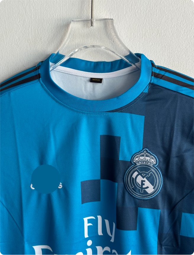 REAL MADRID 2017-18 THIRD KIT RONALDO FULLSLEEVE EMBROIDERY PREMIUM