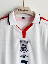 ENGLAND 2004 HOME KIT BECKHAM POLO EMBROIDERY