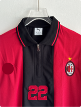 TSHIRT ACMILAN 22 POLO EMBROIDERY WITH ZIP PREMIUM
