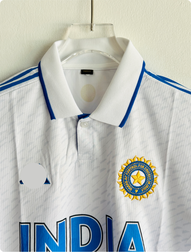 INDIA CRICKET TEST JERSEY POLO EMBROIDERY PREMIUM