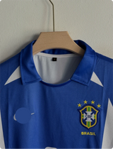 BRAZIL 2002 AWAY KIT RONALDO POLO EMBROIDERY PREMIUM
