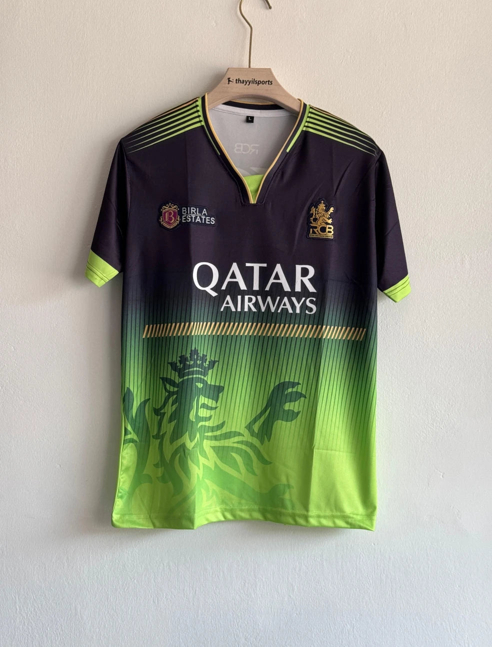 ROYAL CHALLENGERS BANGLORE 2025 GREEN KIT VIRAT EMBROIDERY