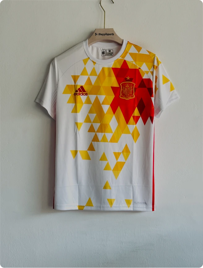 SPAIN 2016-17 AWAY KIT INIESTA EMBROIDERY