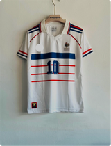 FRANCE 1998 AWAY KIT ZIDANE POLO EMBROIDERY
