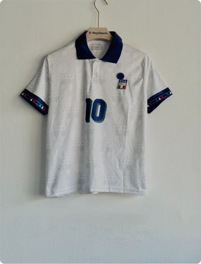 ITALI 1994 AWAY KIT BAGGIO POLO EMBROIDERY