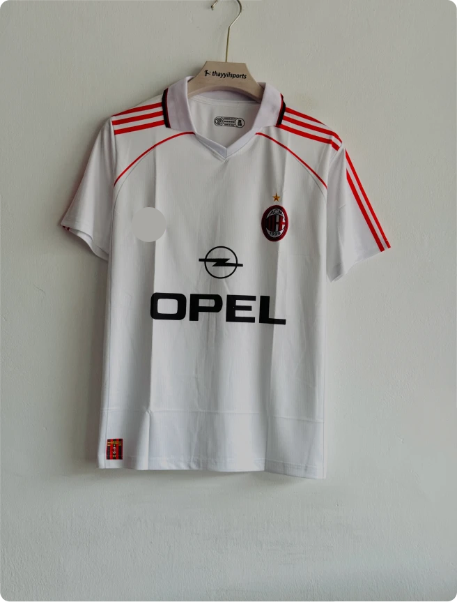 ACMILAN 1998-99 AWAY KIT MALDINI POLO EMBROIDERY