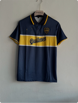 BOCA JUNIORS 1996-97 HOME KIT MARADONA POLO EMBROIDERY PREMIUM