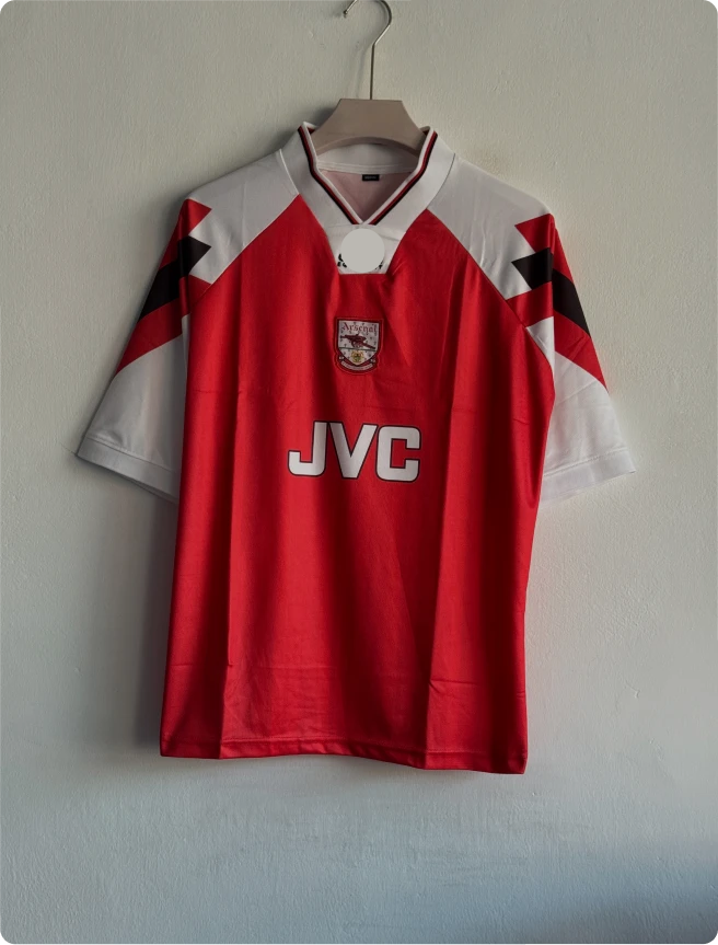 ARSANEL 1992-93 HOME KIT V KNITTED POLO FIVESLEEVE EMBROIDERY PREMIUM