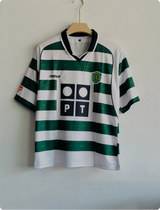 SPORTING 2001-02 HOME KIT RONALDO FIVESLEEVE POLO EMBROIDERY