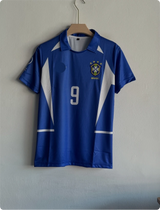 BRAZIL 2002 AWAY KIT RONALDO POLO EMBROIDERY PREMIUM