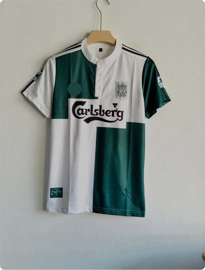 LIVERPOOL 1995-96 AWAY KIT FOWLER POLO EMBROIDERY PREMIUM