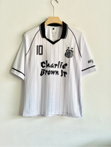 SANTOS X CHARLIE BROWN WHITE STRIPE KIT NEYMER FIVESLEEVE POLO EMBROIDERY
